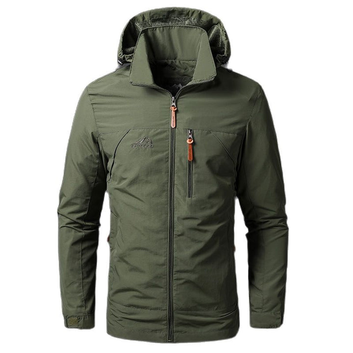 Drune Herrenjacke Wasserdichte Kapuzenjacke | Windbreaker Elastischer Mantel für Männer
