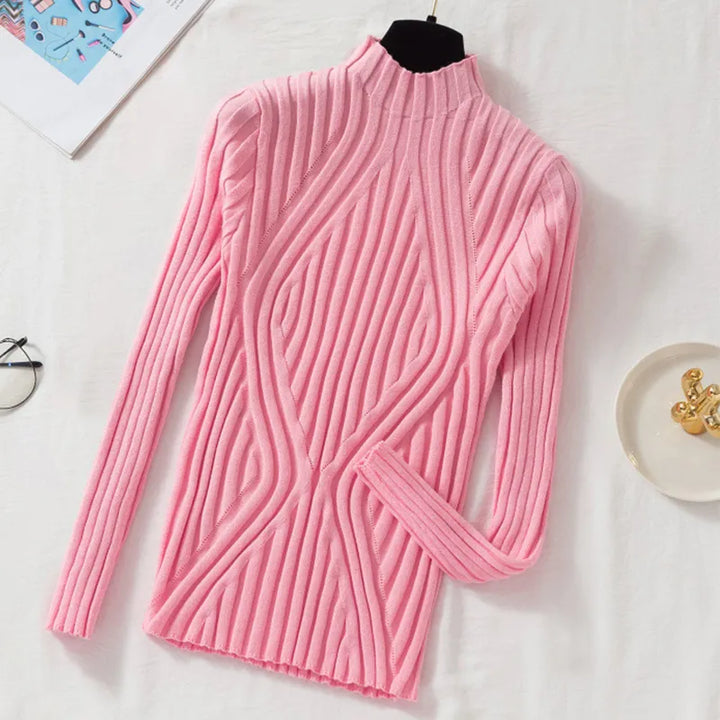 Drune | Damen Strickpullover mit Rollkragen und langen Ärmeln