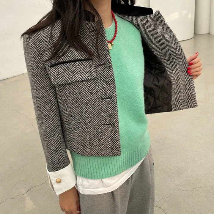 Drune | Karierte Jacke mit Metallknöpfen