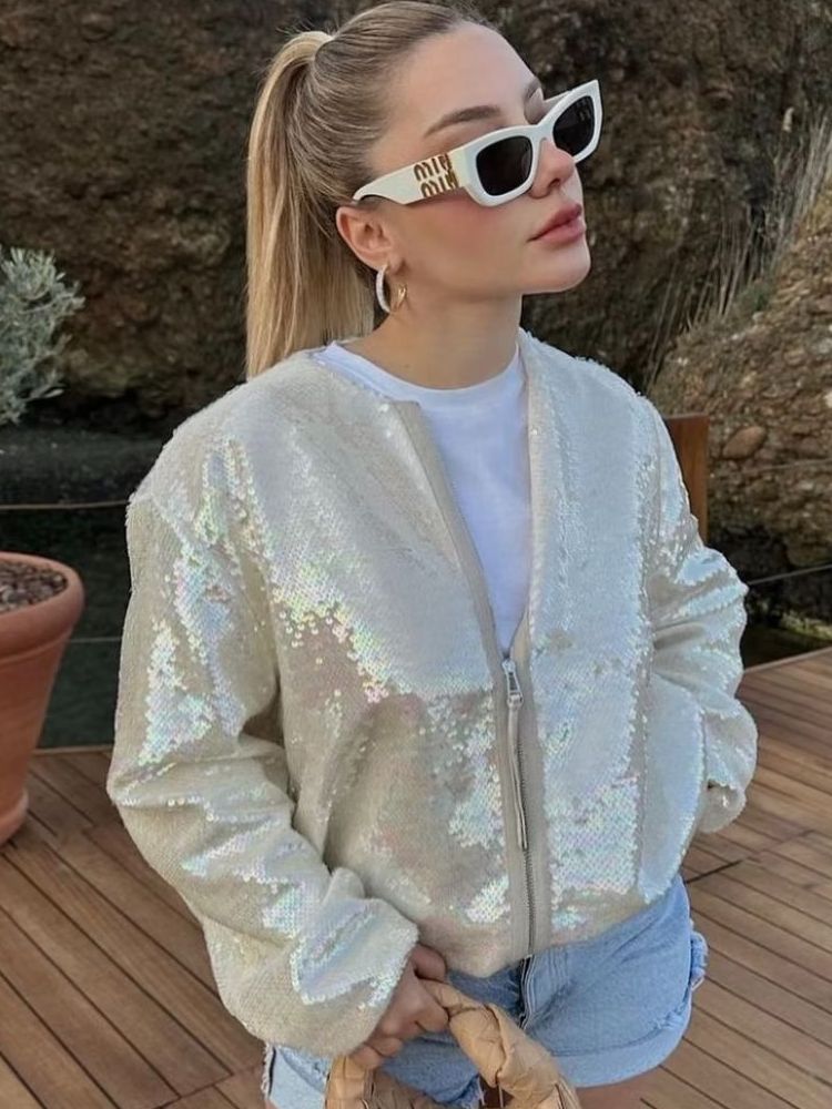 Drune | Damenjacke Bloomber mit Glitzer
