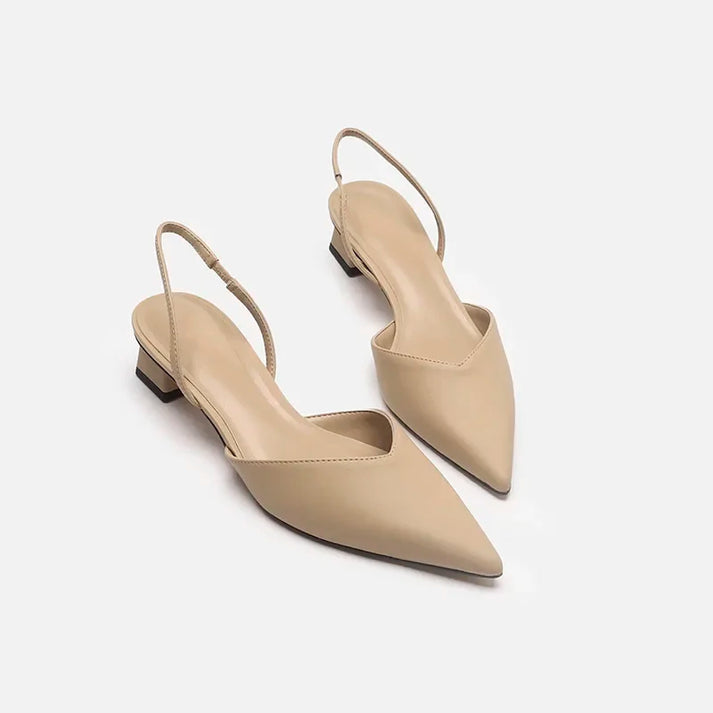 Drune Damen Slingback Pumps Spitz Geschlossen mit Absatz