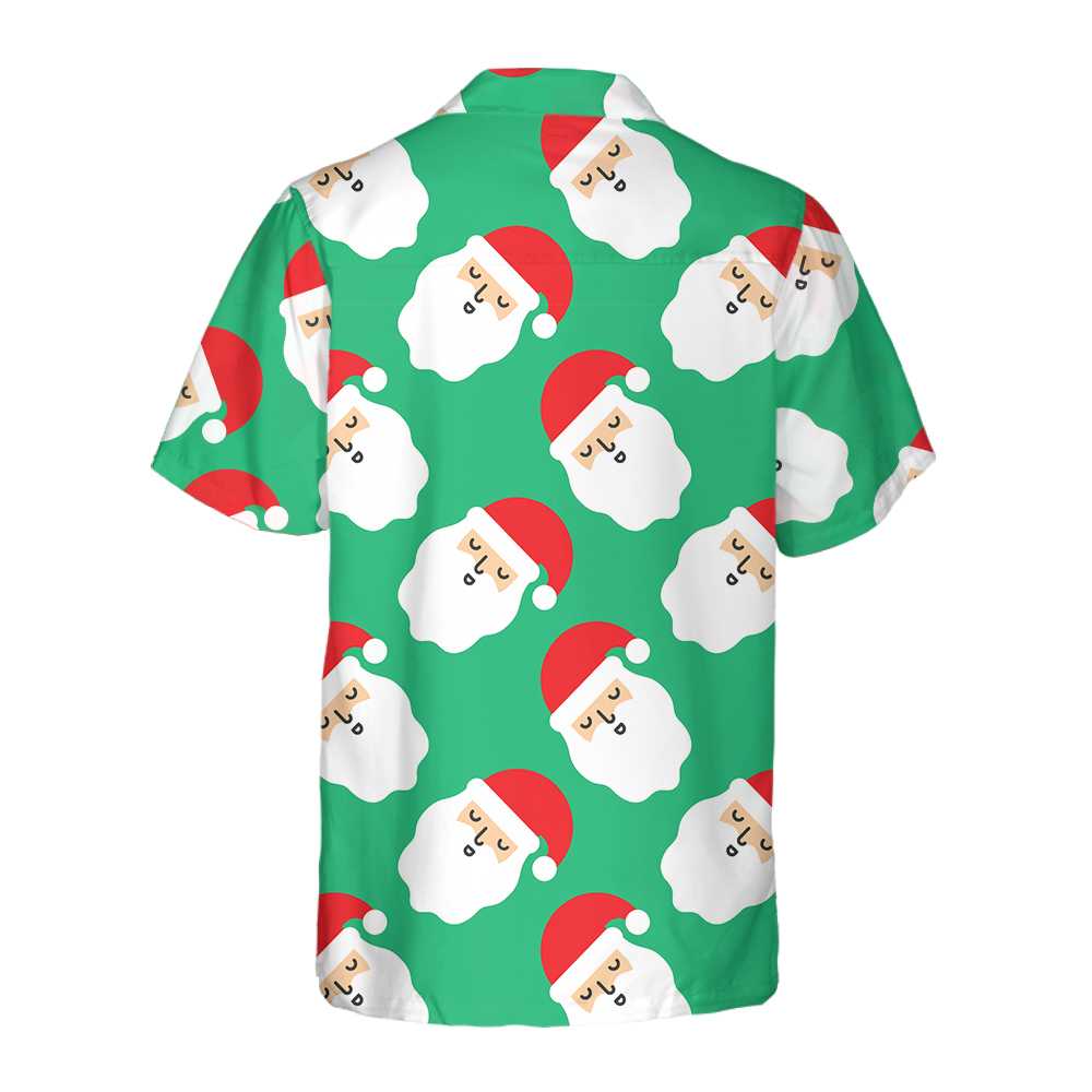 Drune | Santa Claus Helles Nahtloses Muster Hawaiian Shirt, Lustiges Santa Claus Shirt, Geschenk Für Weihnachten