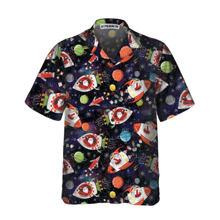Drune | Santa In Outer Space Hawaiian Shirt, Lustiges Weihnachtsmann Shirt, Geschenk Für Weihnachten