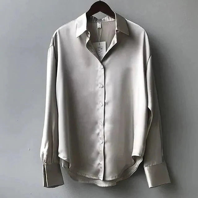 Drune | Elegantes Damenshirt Mit Langen Ärmeln Und Knopfleiste