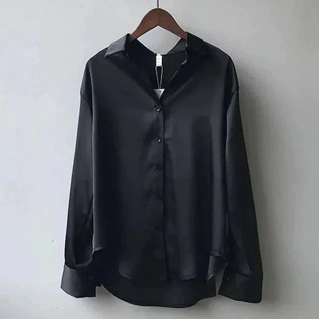 Drune | Elegantes Damenshirt Mit Langen Ärmeln Und Knopfleiste
