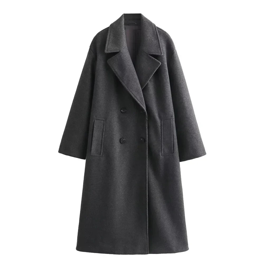 Drune | Eleganter langer Wintermantel für Damen