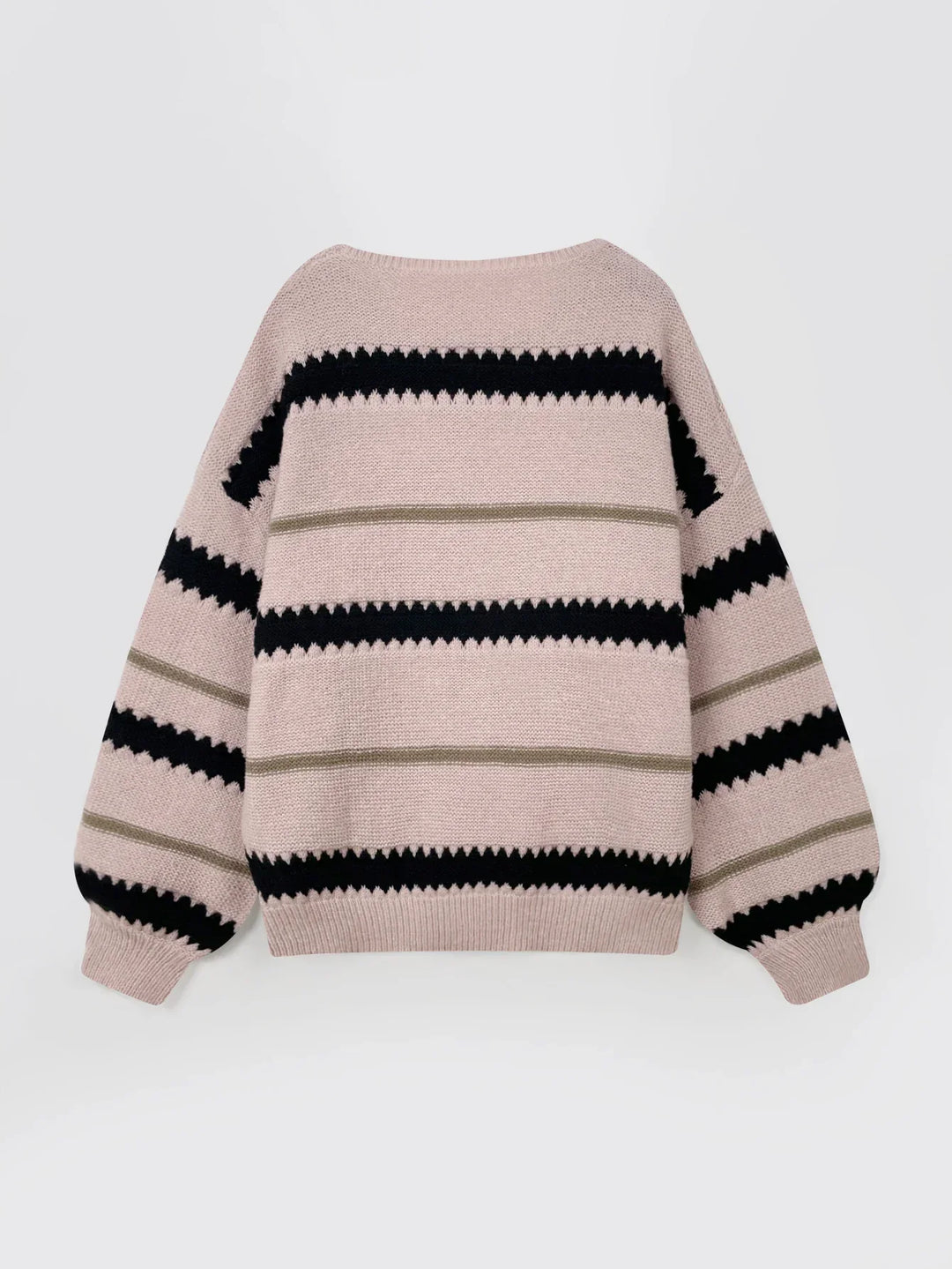 Drune | trendiger gestreifter Winterpullover