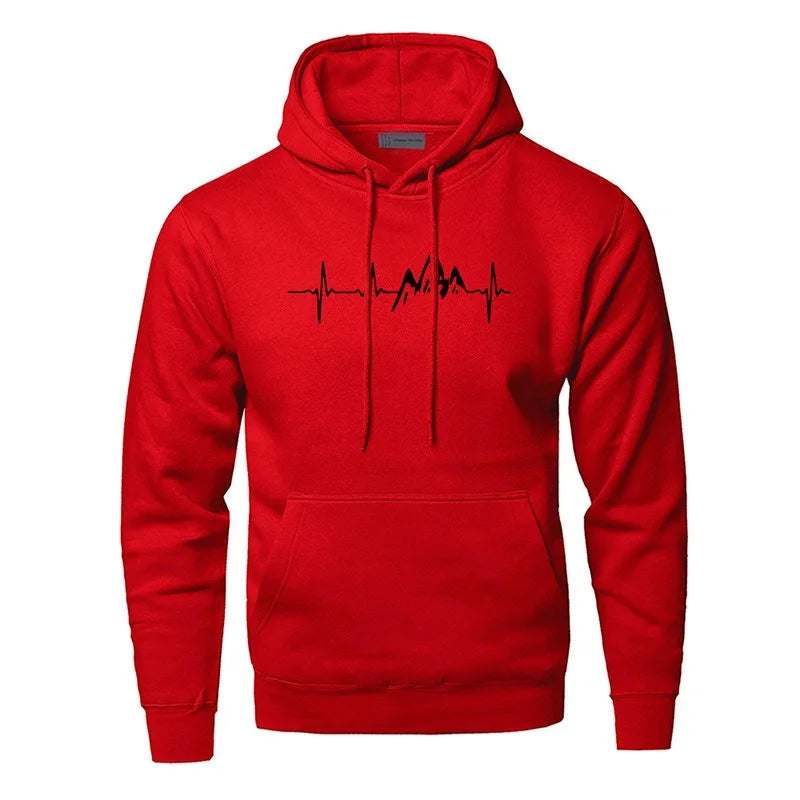 Drune | Hoodie mit Puls-motiv Baumwolle und Polyester Trendy und Komfortabel