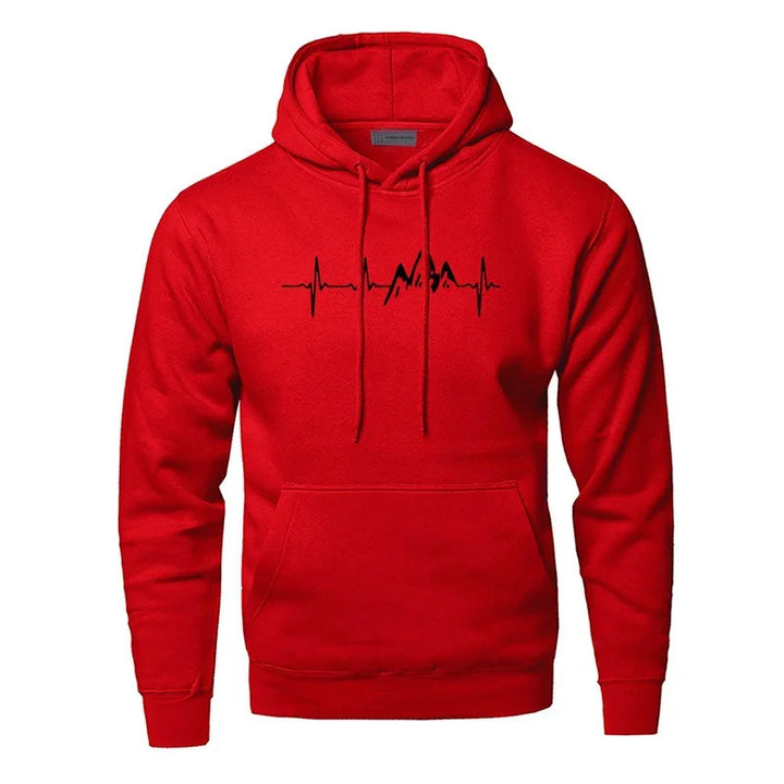 Drune | Hoodie mit Puls-motiv Baumwolle und Polyester Trendy und Komfortabel