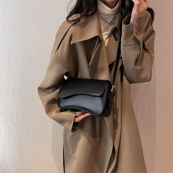 Drune Vintage Leder Crossbody-Taschen | Kleine Umhängetasche | Stilvolle Armpit Handtaschen und Geldbörsen