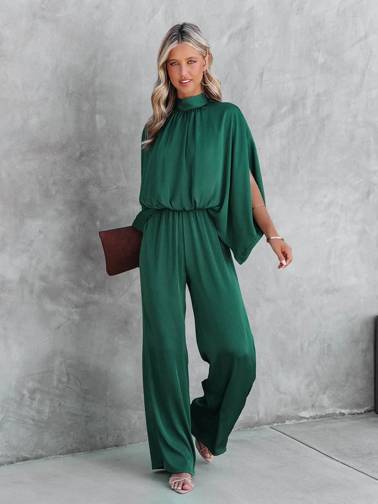 Drune | Fließender Eleganter Jumpsuit Weitbein