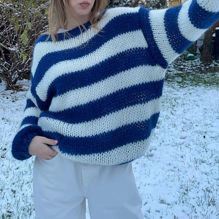 Drune | gestreifter lockerer schicker Pullover