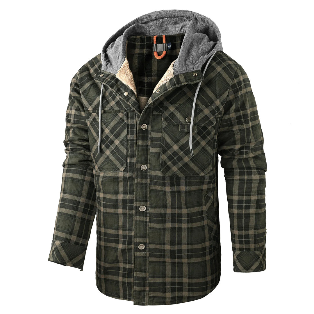 Drune | Warm kariert Hemdjacke