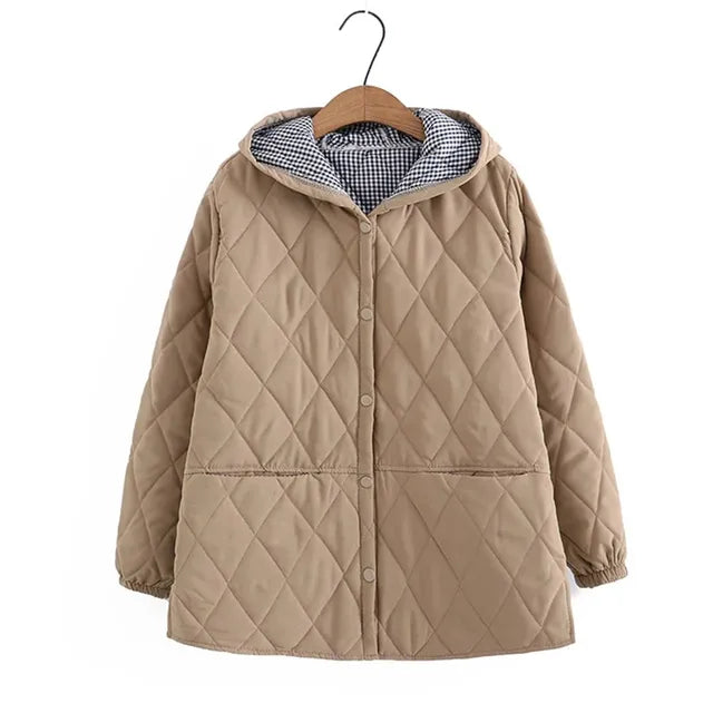 Drune | Übergrößen Winterjacke aus Baumwolle für Damen