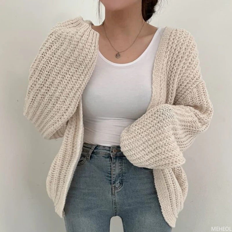 Drune | Lässiger Strick-Cardigan mit Oversize-Ärmeln