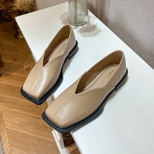 Drune | Niedrige Absätze Mary Jane Schuhe mit Quadratzehen und Frühlingsdesign
