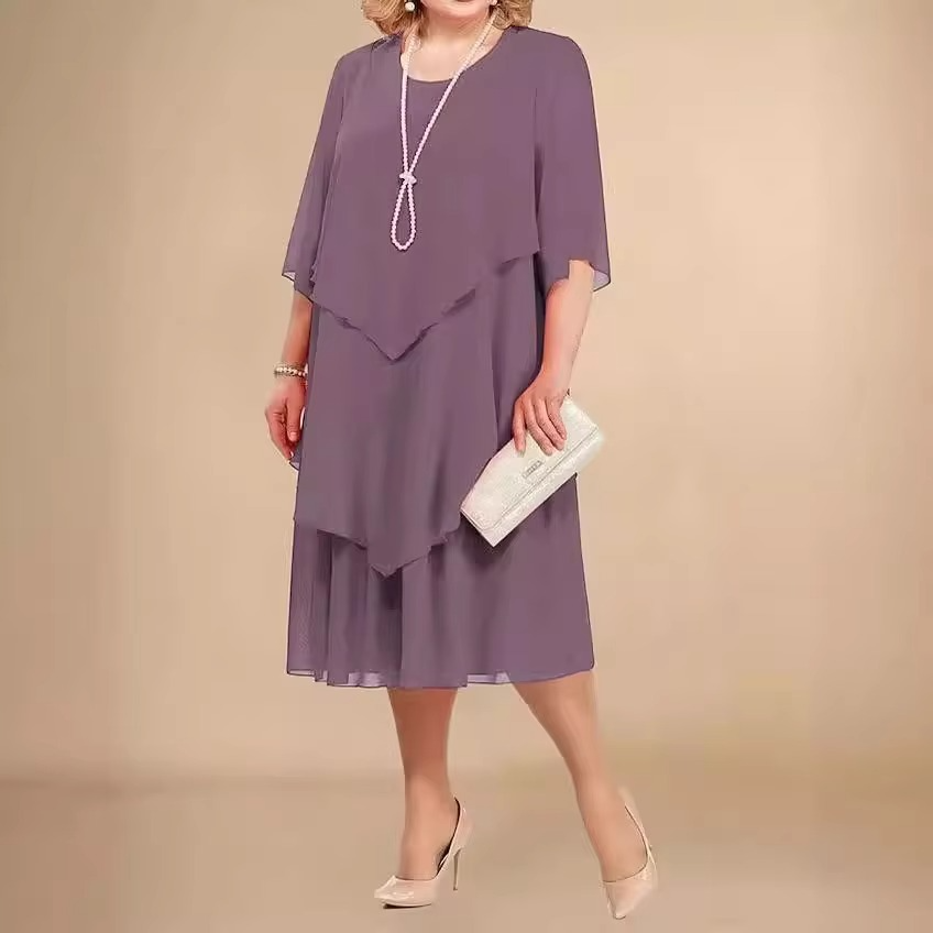 Drune | Elegantes Chiffonkleid mit Lagen-Look
