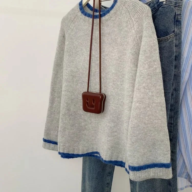 Drune | Strickpullover im lässigen Stil für Herbst - Bequemer Freizeit-Sweater mit Rundhalsausschnitt