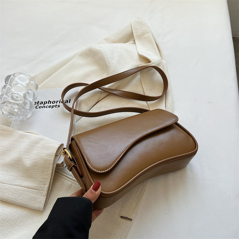 Drune Vintage Leder Crossbody-Taschen | Kleine Umhängetasche | Stilvolle Armpit Handtaschen und Geldbörsen
