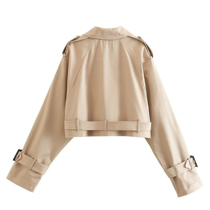 Drune | Kürzere trendige Trenchcoat in Beige