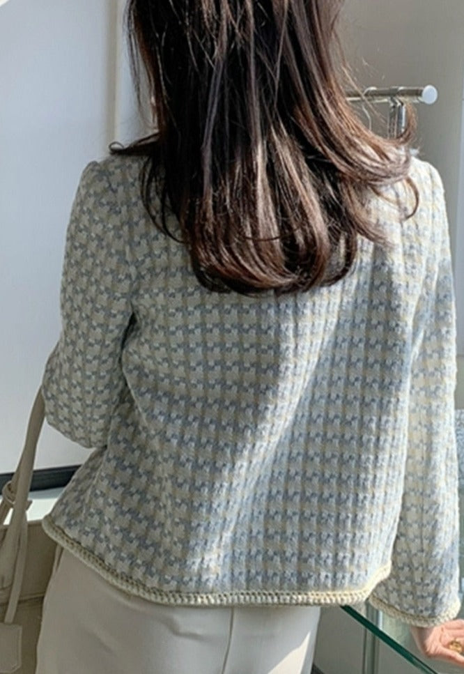 Drune | Tweed kurze Karojacke für Damen