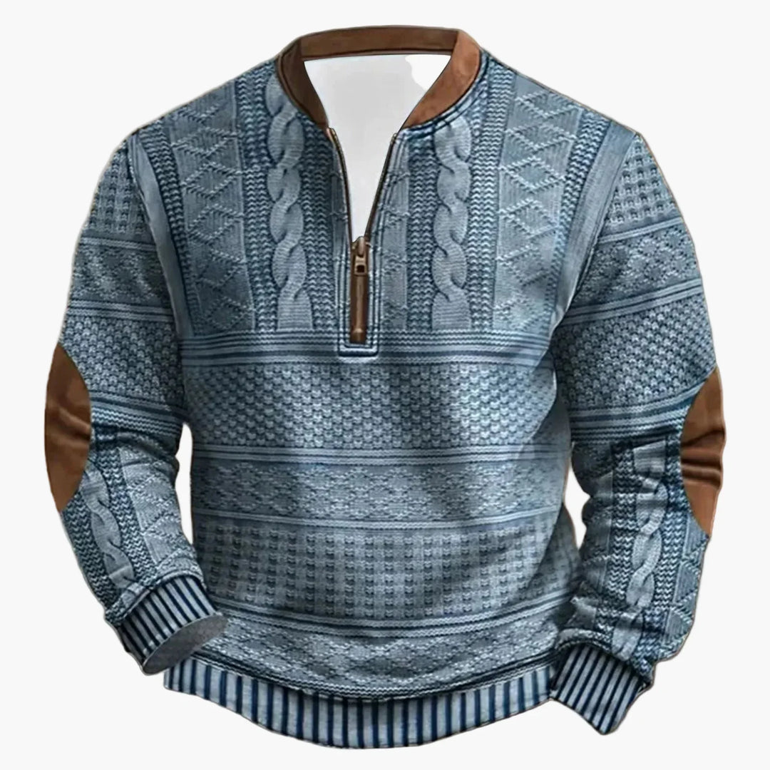 Drune | Outdoor Casual Pullover mit Stehkragen und Zipper - Modischer Freizeit-Sweater für Alltag und Freizeit