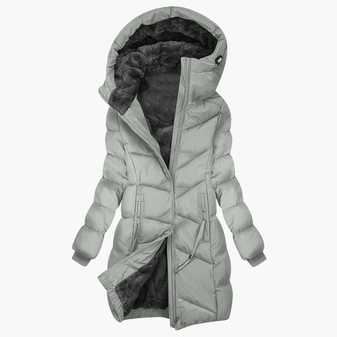 Drune | Wintermantel Lang Steppjacke mit Kapuze - Winddichter, Warmer Outdoor Parka