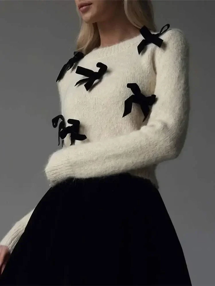 Drune | Pullover mit Rundhalsausschnitt und Schleifenknoten