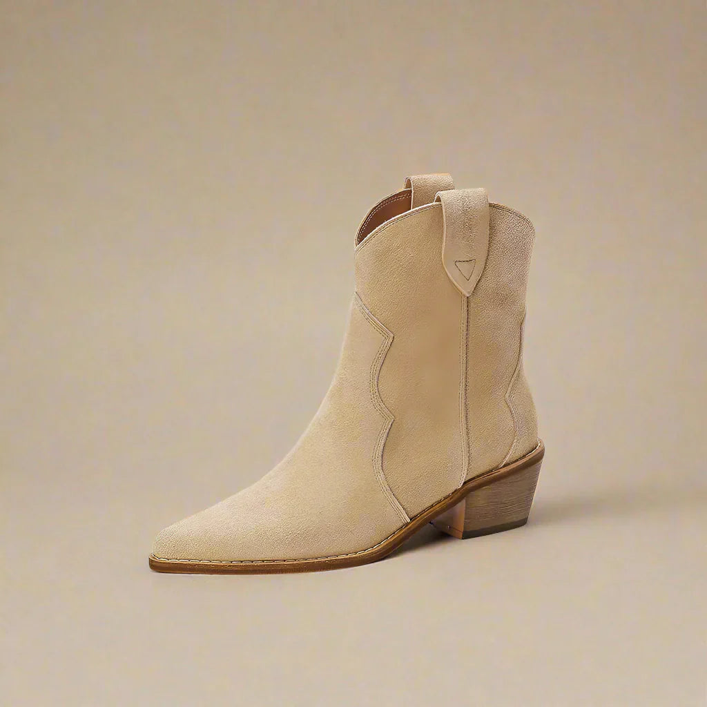 Drune | Rindsleder Damen Wildleder Damen Stiefel Mit Absatz