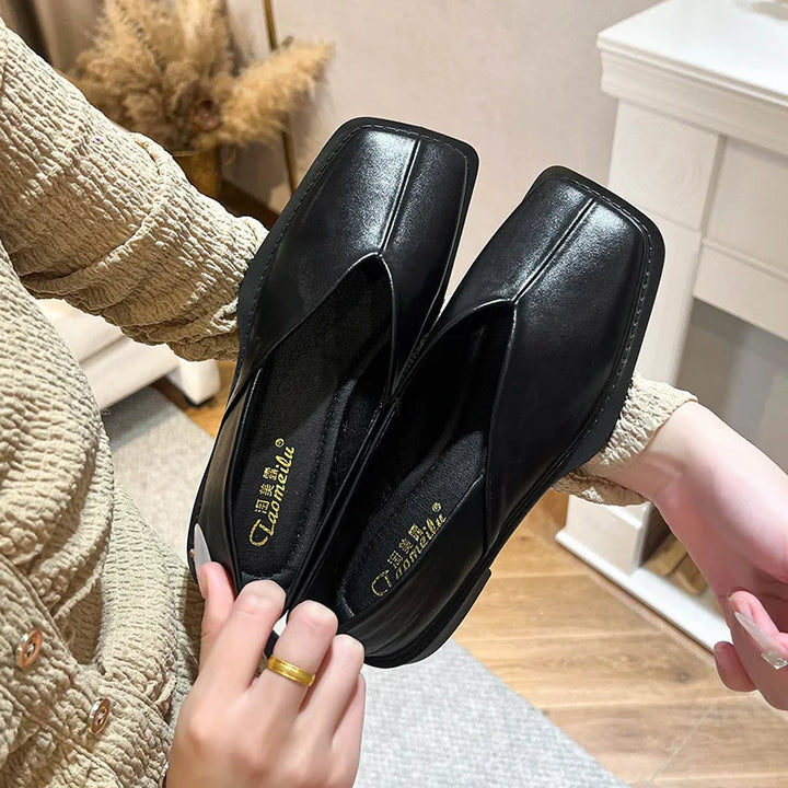Drune | Niedrige Absätze Mary Jane Schuhe mit Quadratzehen und Frühlingsdesign