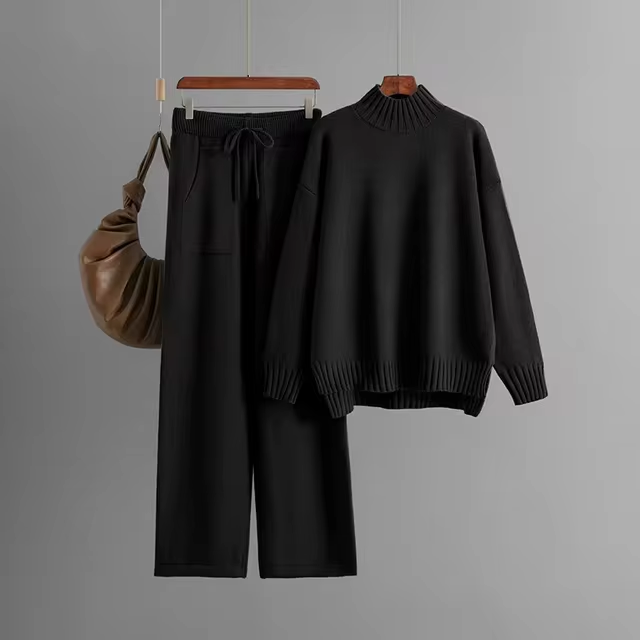 Drune | Stilvolles Set Aus Langärmeligem Pullover Und Gerader Hose