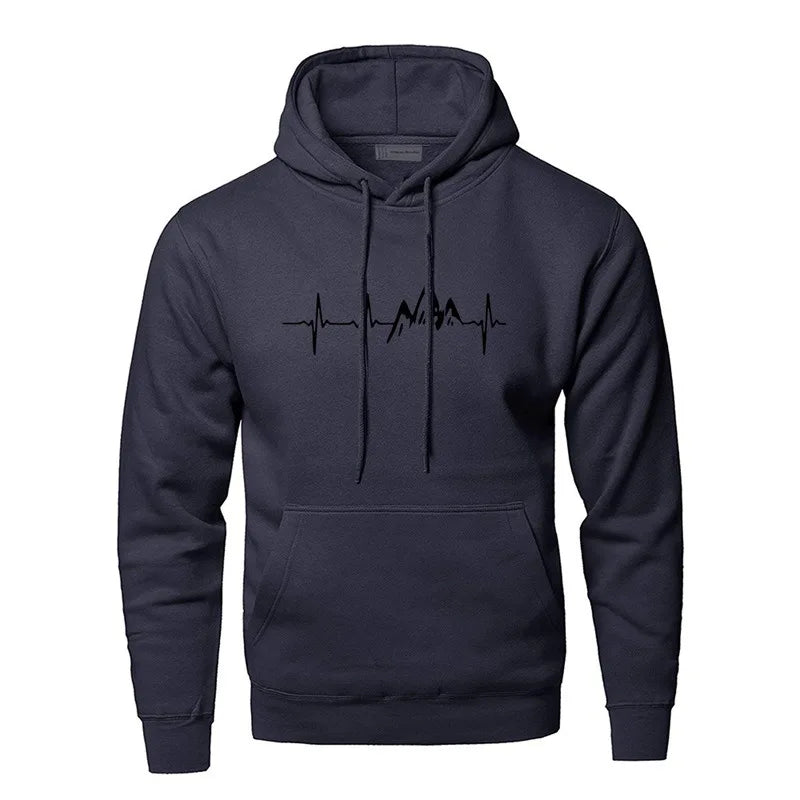 Drune | Hoodie mit Puls-motiv Baumwolle und Polyester Trendy und Komfortabel