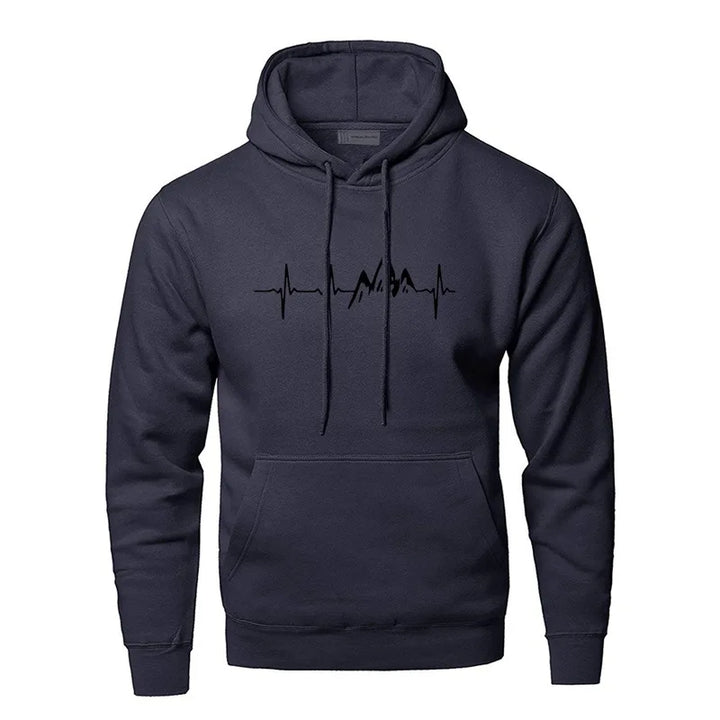 Drune | Hoodie mit Puls-motiv Baumwolle und Polyester Trendy und Komfortabel