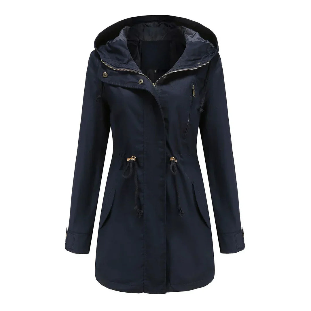 Drune | Damen Elegante Wasserdichte Regenjacke Für Outdoor Aktivitäten