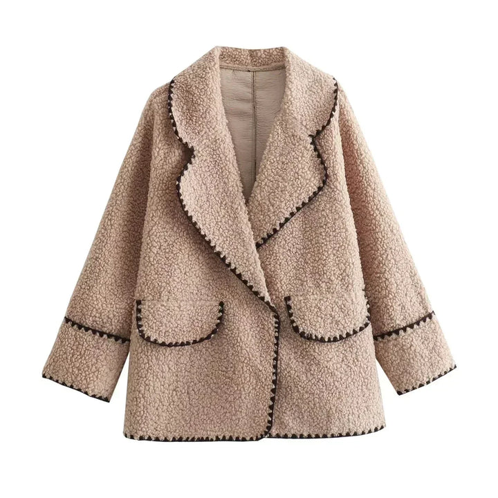Drune | Fleece Jacke Beige Warm und Bequem