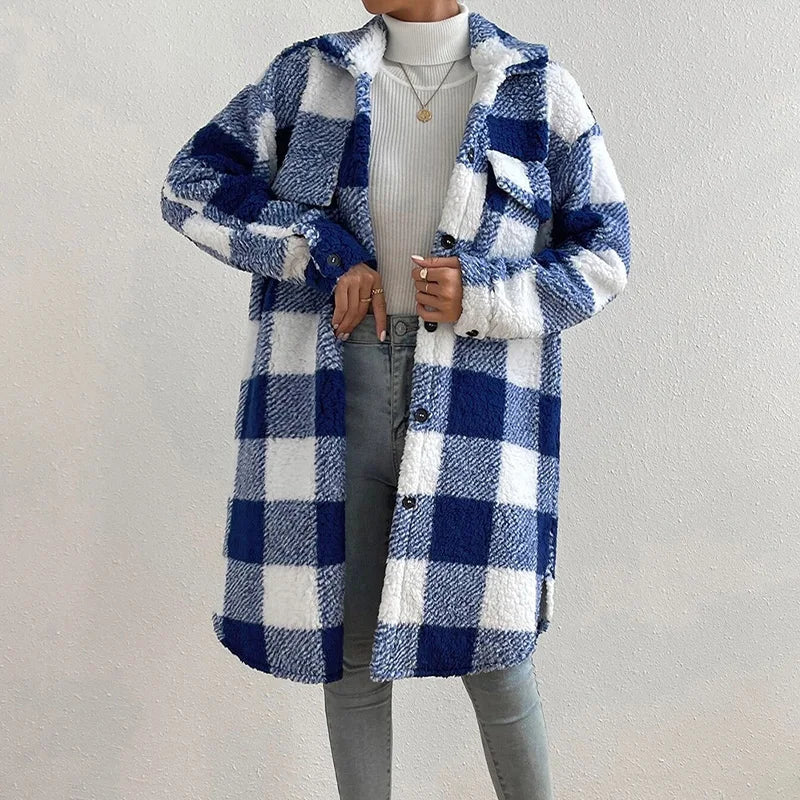 Drune | Karierte Damenjacke mit Polarfleece