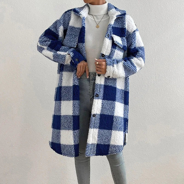 Drune | Karierte Damenjacke mit Polarfleece