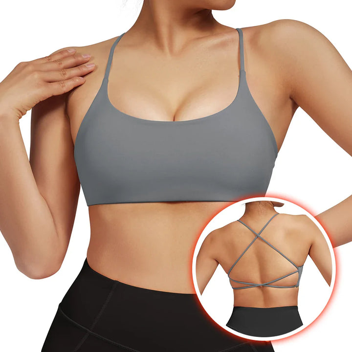 Drune | Rückenfreier Stoßfester Fitness Sport Bh Mit Polstern Für Frauen
