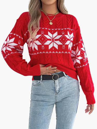 Drune | Winter Pullover mit Norwegermuster - Gemütlicher Strickpullover für Weihnachten & Alltag