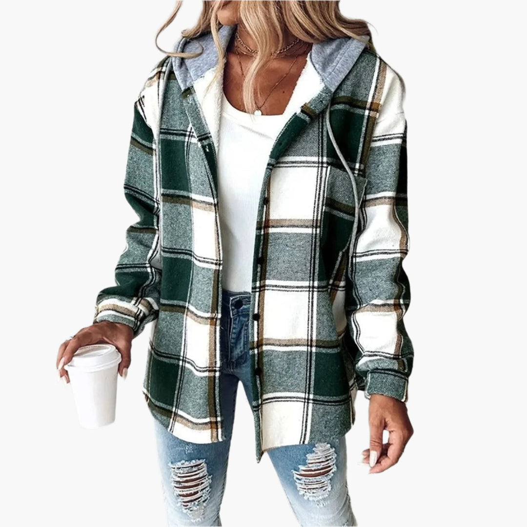 Drune | Karierte Freizeitjacke mit Kapuze - Lässiger Herbst- und Winterstil