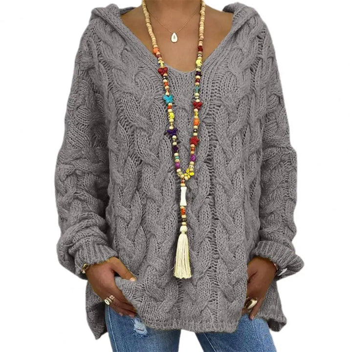 Drune | Oversize Kabelstrickpullover Kabelstrick Weich und Lässig