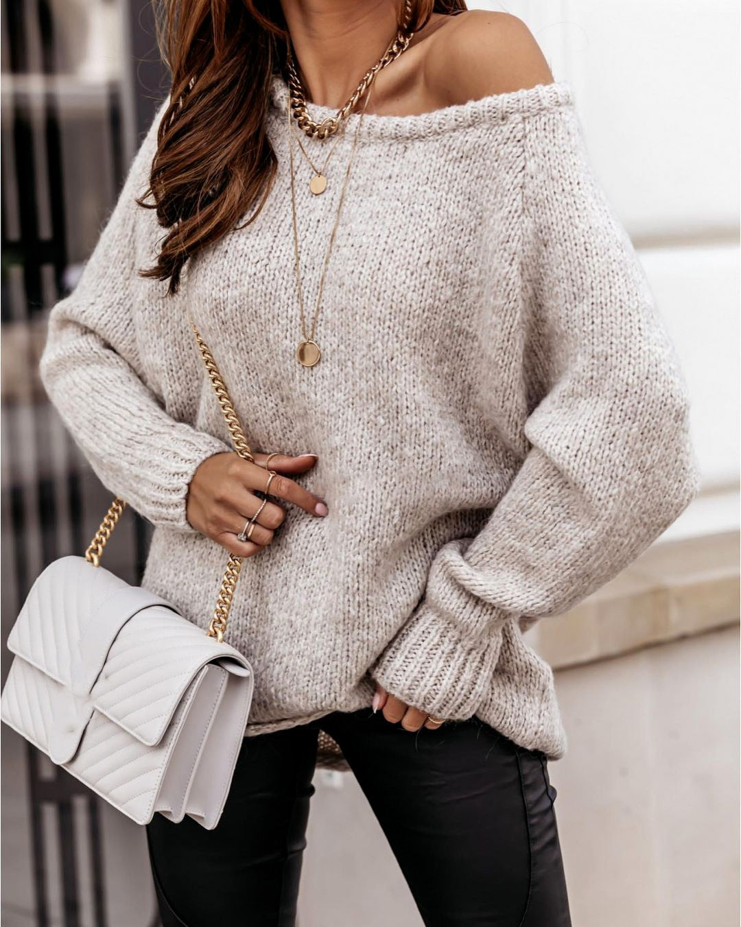 Drune | Gestrickter Pullover in Übergröße Winter/Herbst