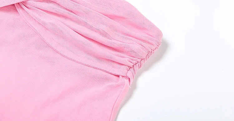 Drune | Patchwork Maxi Kleid Schal Rückenfrei Strapless Rüschen Bankett