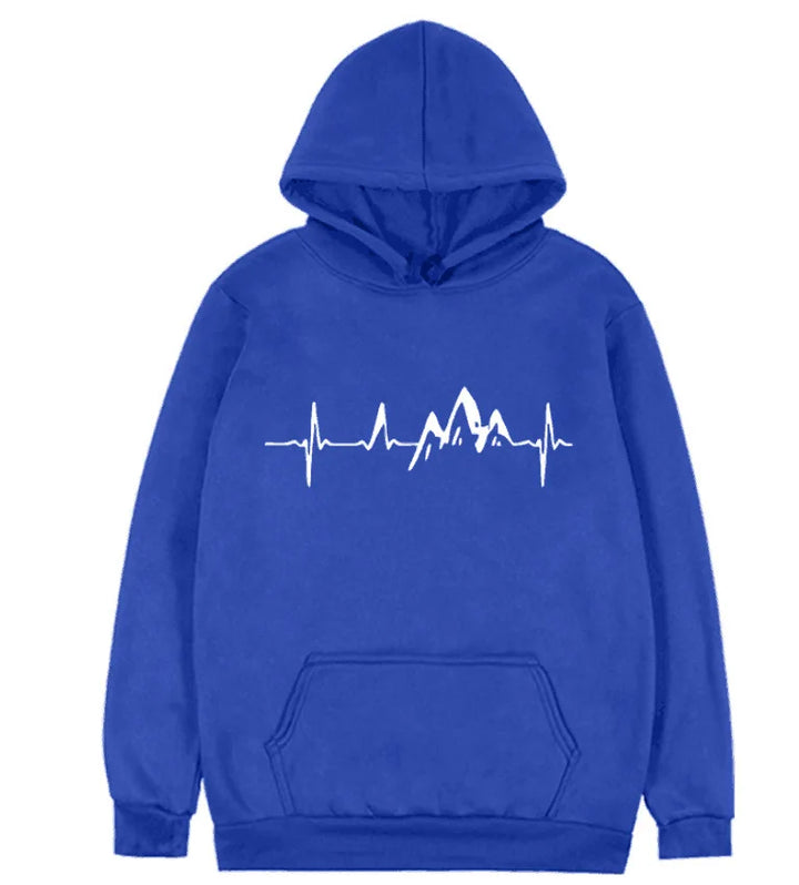 Drune | Hoodie mit Puls-motiv Baumwolle und Polyester Trendy und Komfortabel