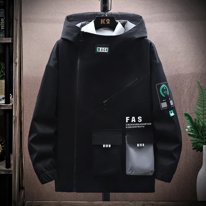 Drune | Kapuzenjacke - Lockere Passform - Wasserabweisend - Mehrere Taschen - Street Style