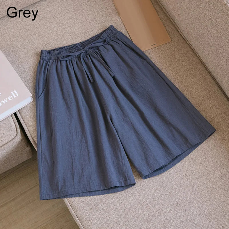 Drune | Baumwoll-Knie-Lange Shorts