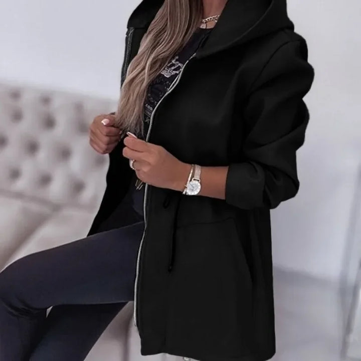 Drune | Frühlingsjacke mit Kapuze und Plissiertem Bund