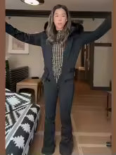 Drune | Damen Daunenjacke mit Gürtelhose