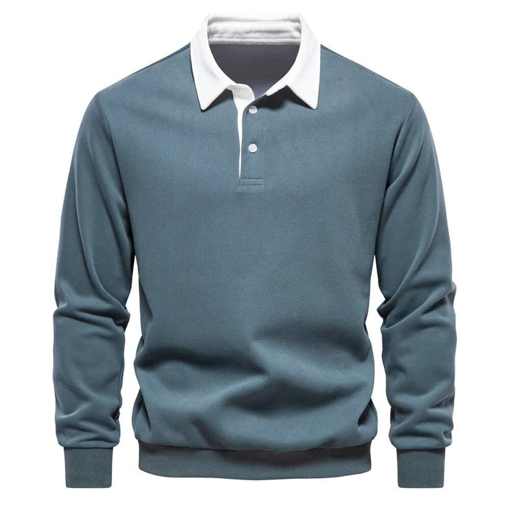 Drune | Langarm-Polo-Kragen-Sweatshirt
