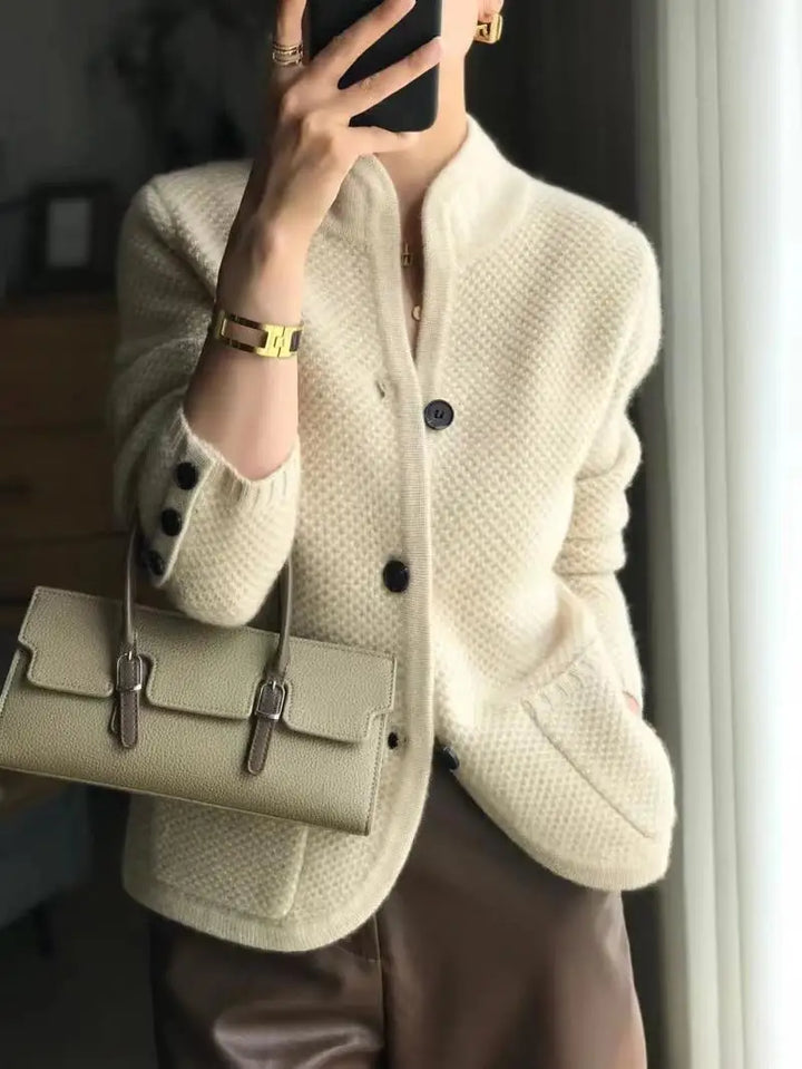 Drune | StrickStrickjacke Wollmischung V-Ausschnitt Knöpfe Und Fronttaschen Langarm